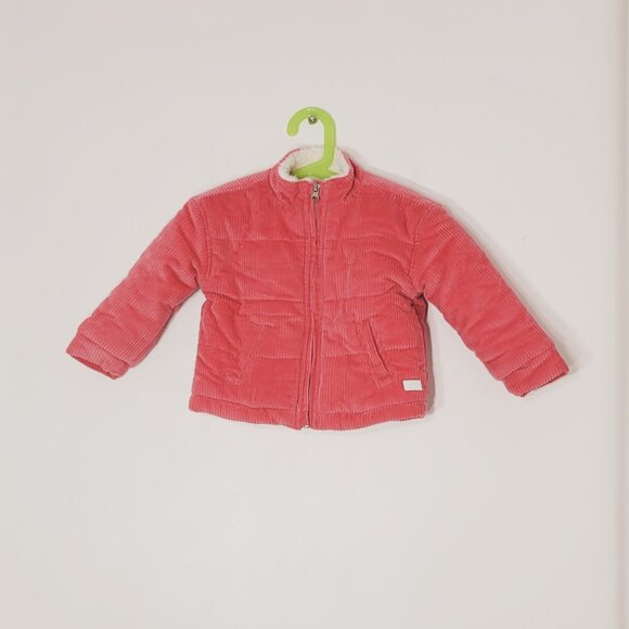 7 For All Mankind Girls Pink 100% Cotton Toddler Corduroy Look Jacket 24M - Picture 1 of 14